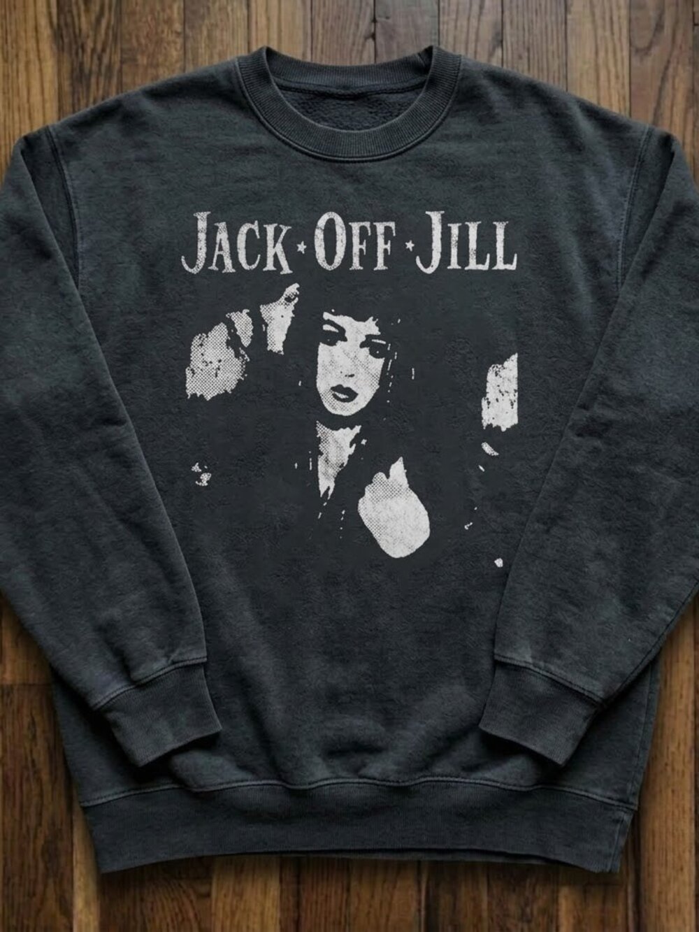 Jack Off Jill Vintage Band Portrait Graphic Sweatshirt